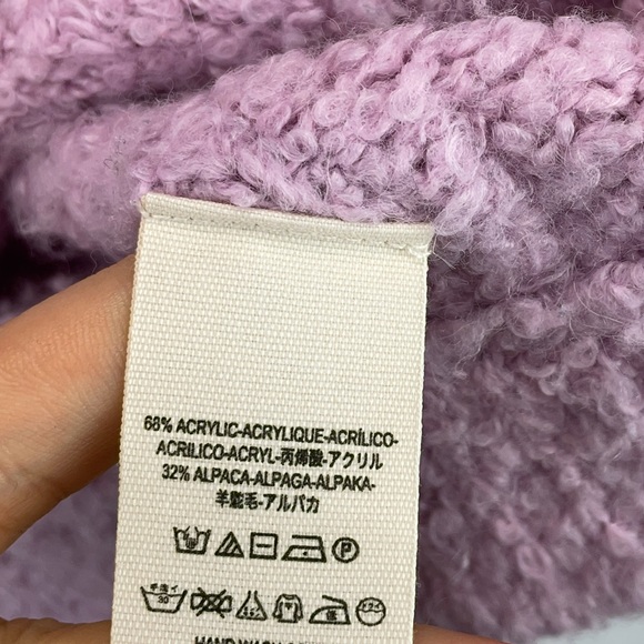 Free People Alpaca V Neck Sweater Lilac - Picture 3 of 5